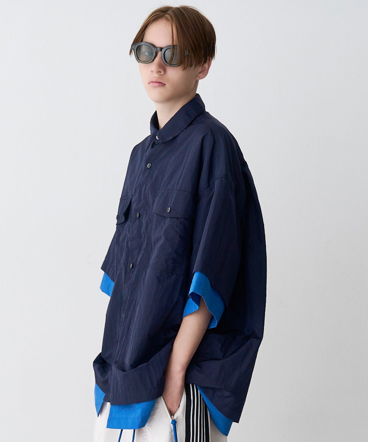 【予約商品】LAYERED H/S BOX SHIRTS