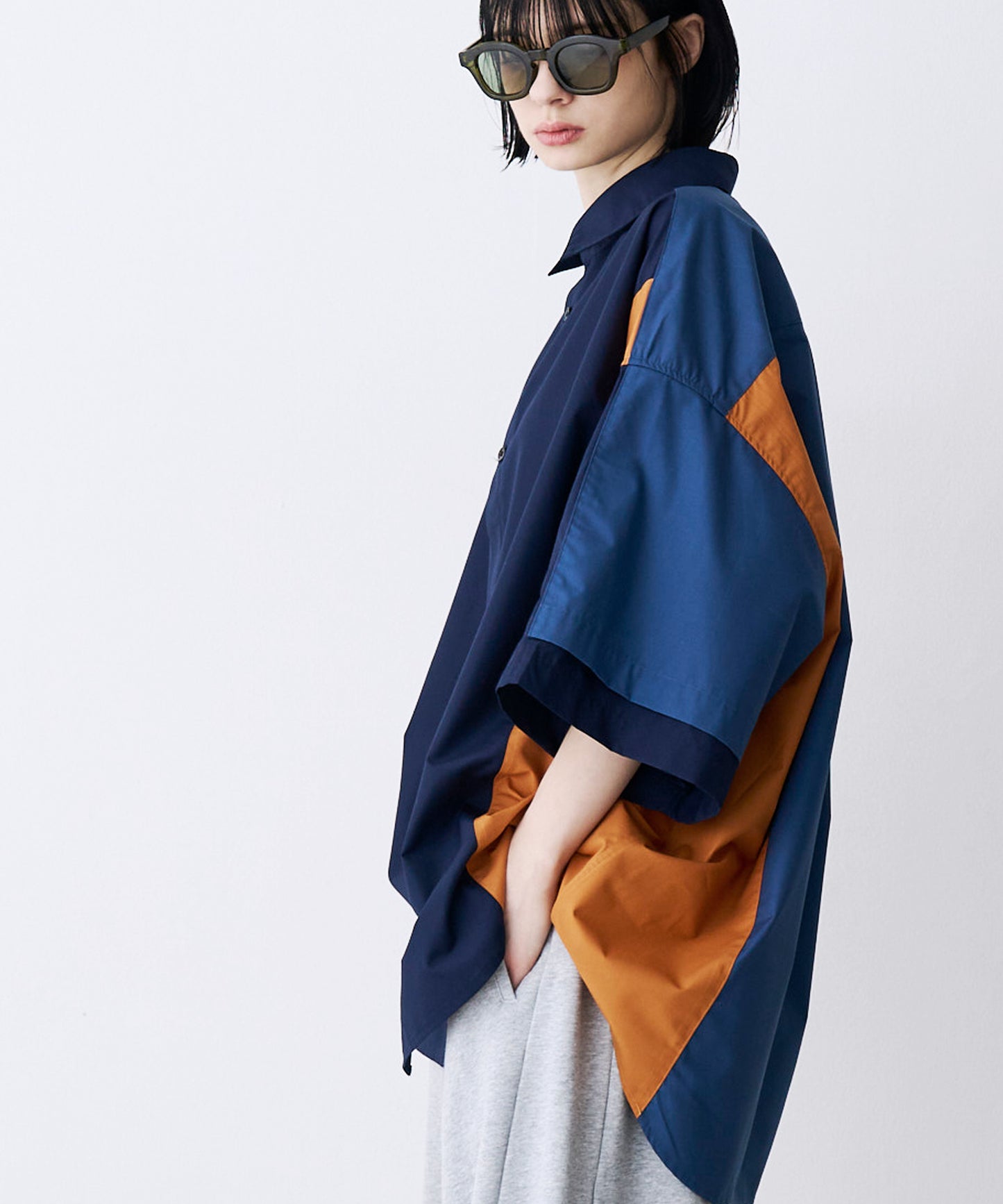 【一部予約】FAKE BLOCKING H/S SHIRTS