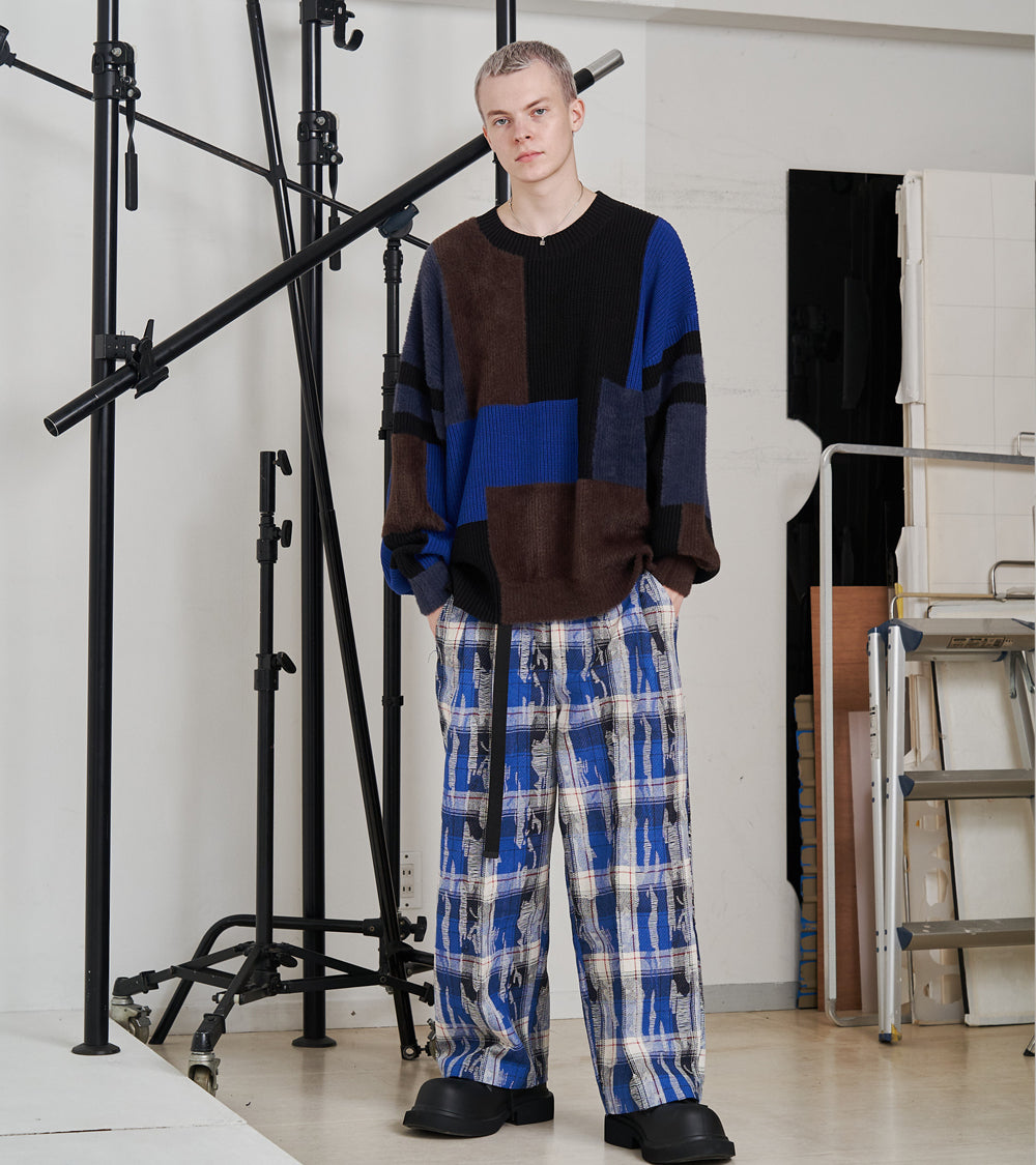 【再販 一部予約商品】MIXYARN PATCHWORK KNIT