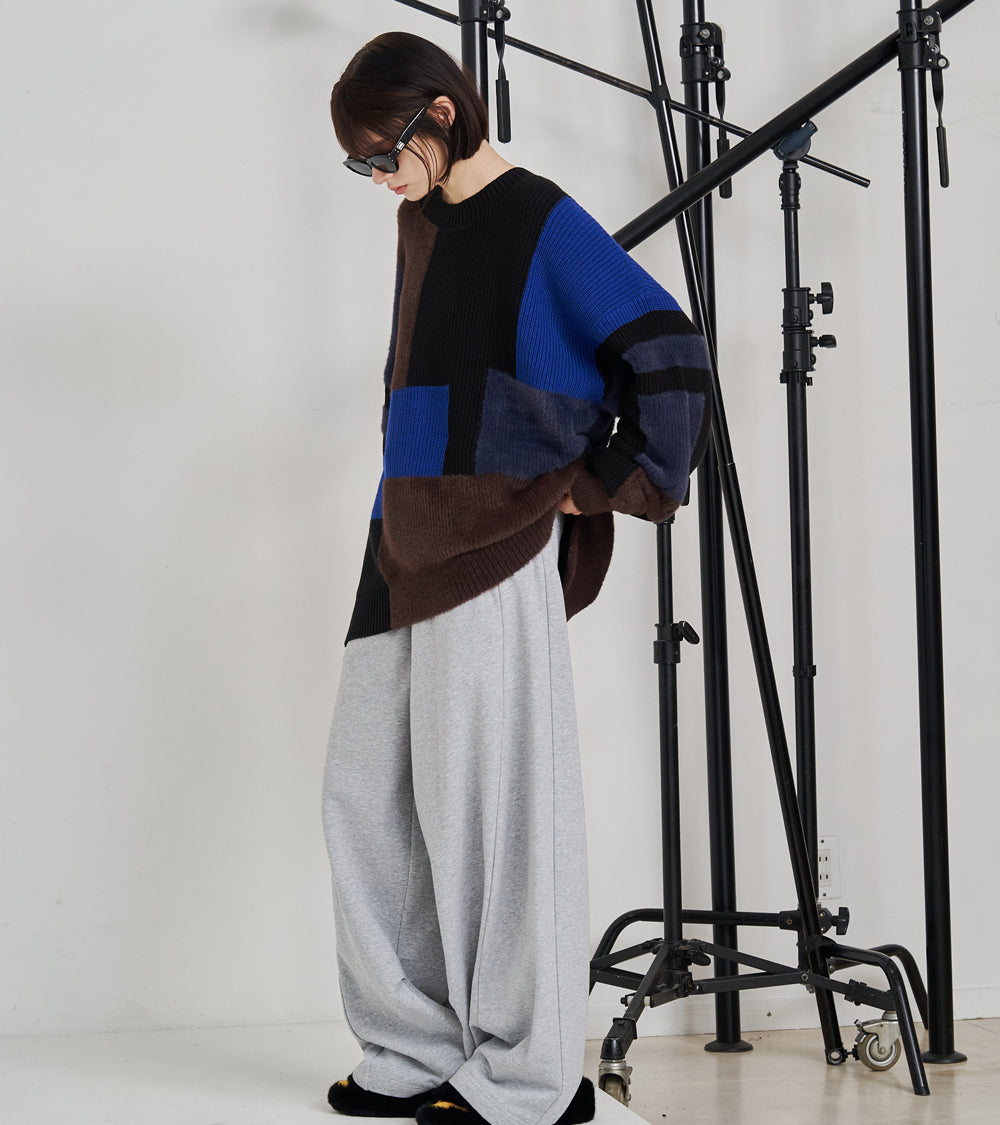 【再販 一部予約商品】MIXYARN PATCHWORK KNIT