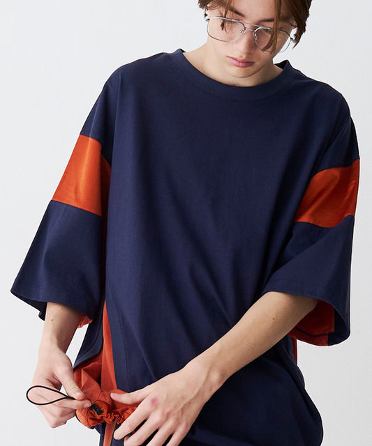 【予約商品】SATIN MIX BLOCK TEE