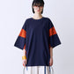 SATIN MIX BLOCK TEE