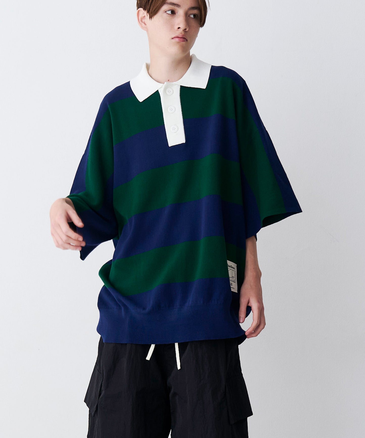 OVER RUGGER KNIT POLO