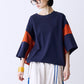 SATIN MIX BLOCK TEE