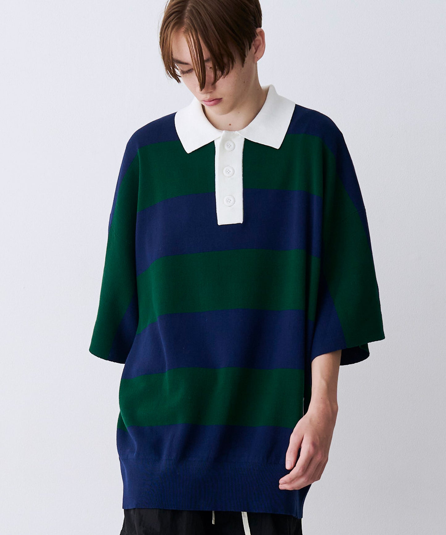 OVER RUGGER KNIT POLO