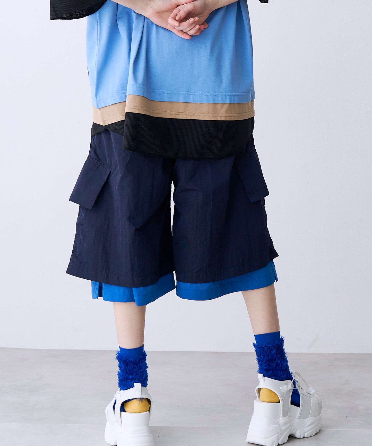 【一部予約】LAYERD WIDE SHORTPANTS