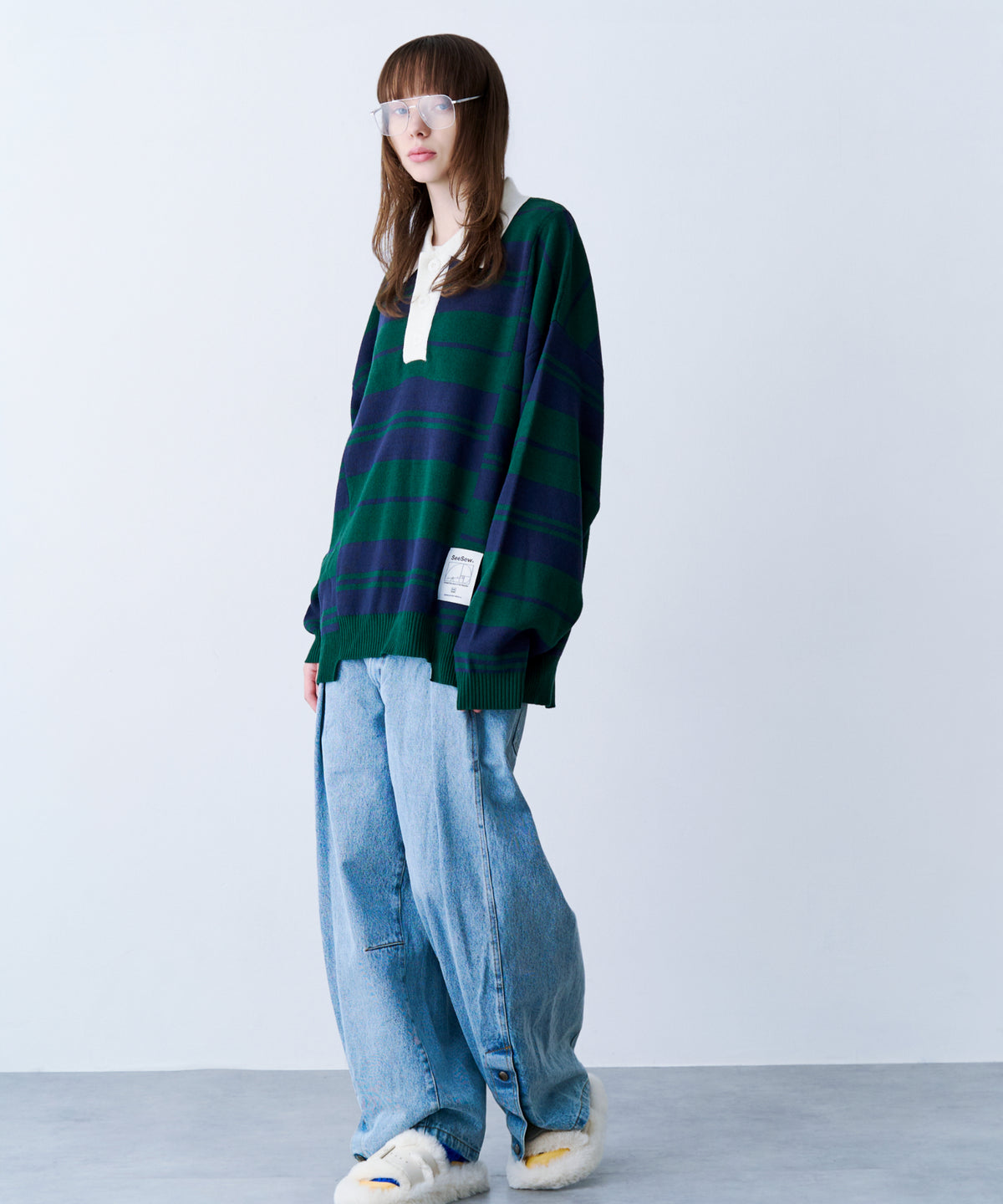 BORDER KNIT POLO