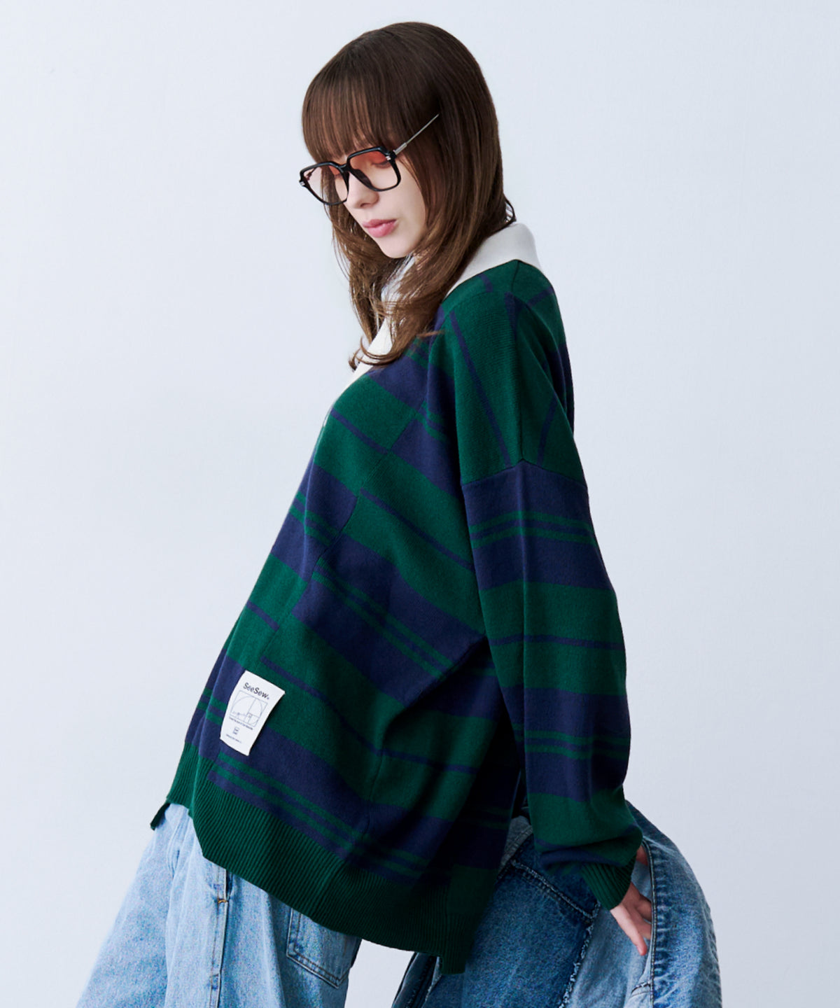 BORDER KNIT POLO