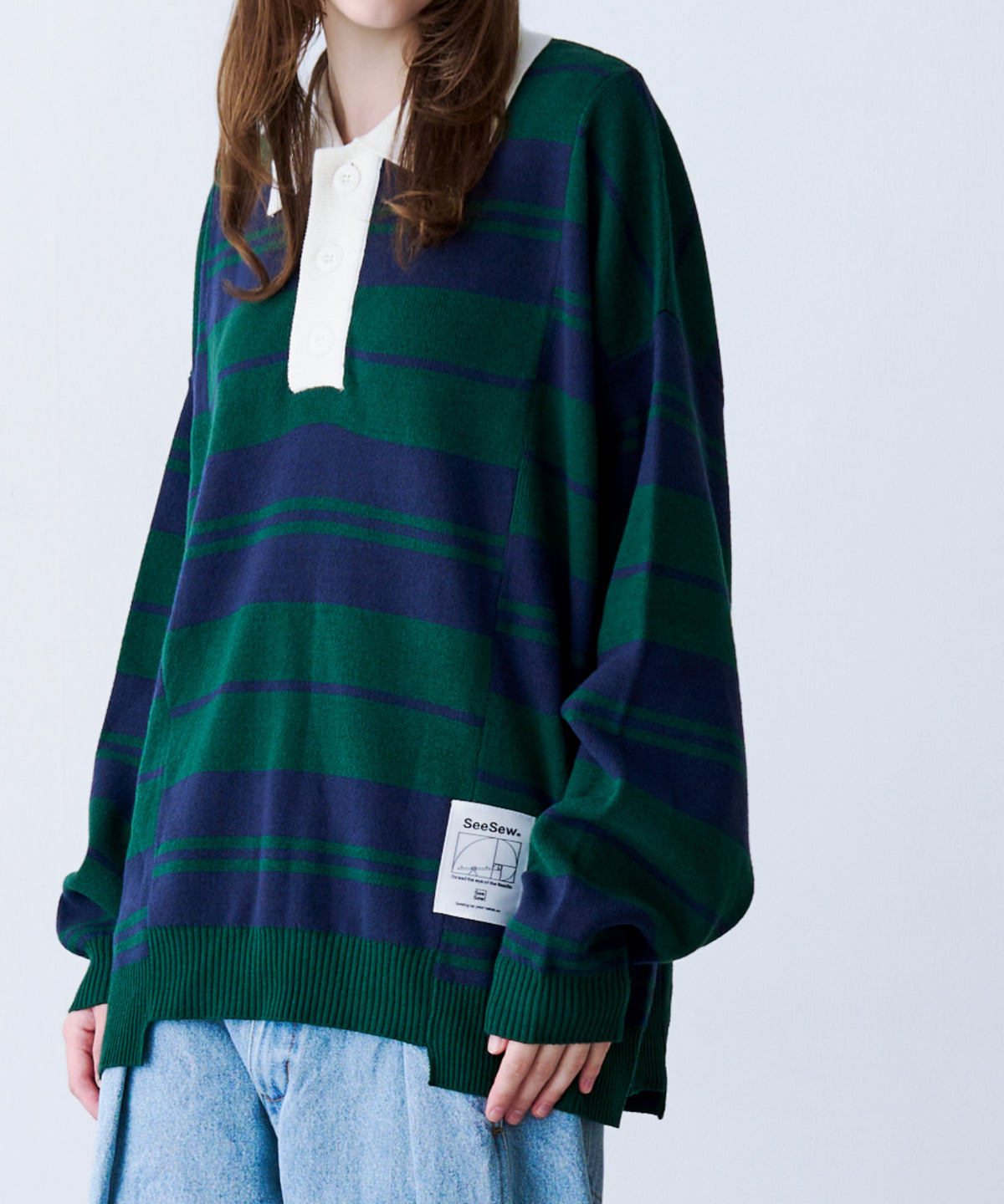 BORDER KNIT POLO