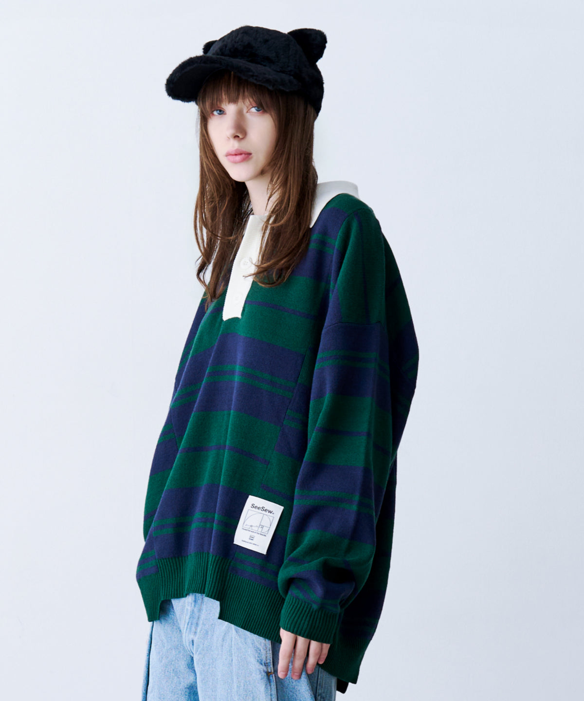 BORDER KNIT POLO