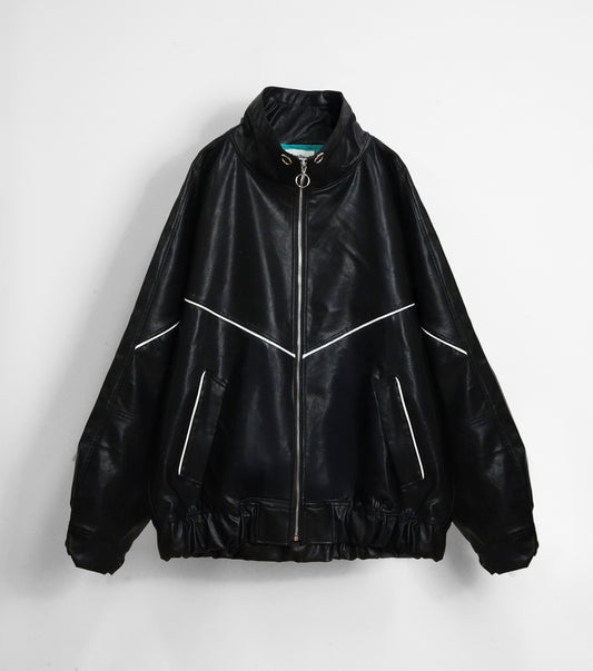 【25AW先行予約】SYNTH-LETHER PIPING JACKET
