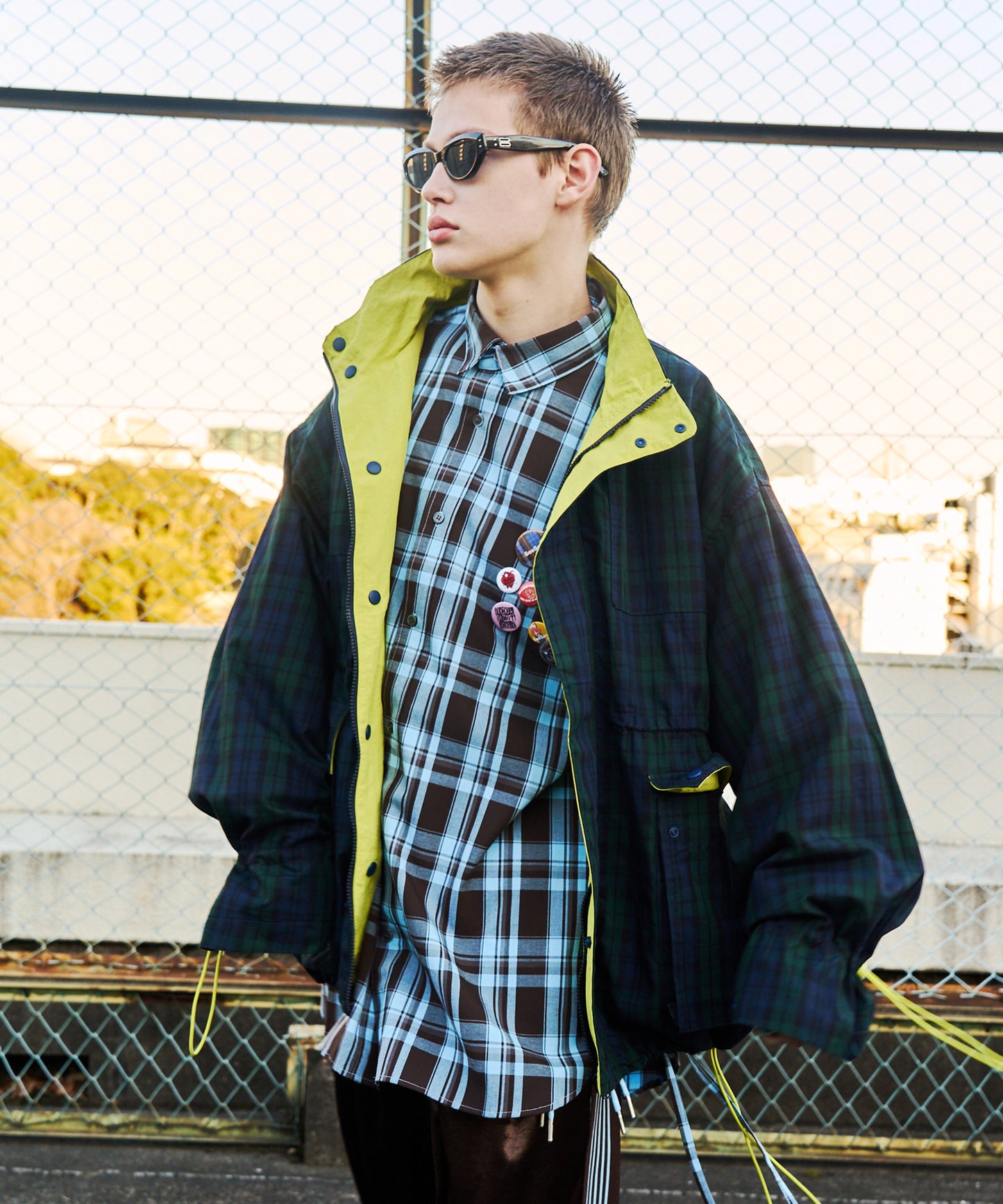 【予約商品】CORD DESIGN CHECK BLOUSON