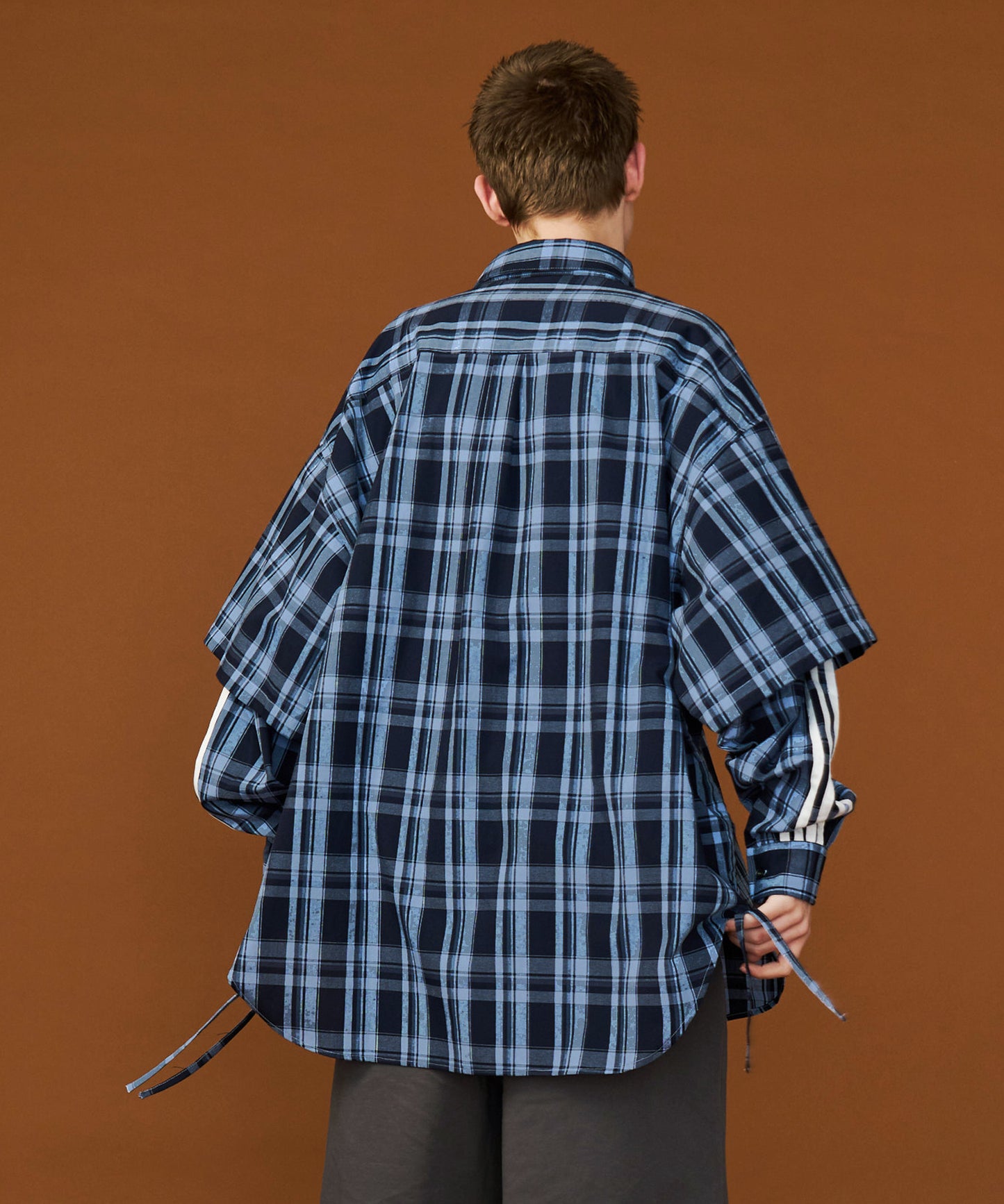 【予約商品】CHECK LINE OVER SHIRTS  with BADGE