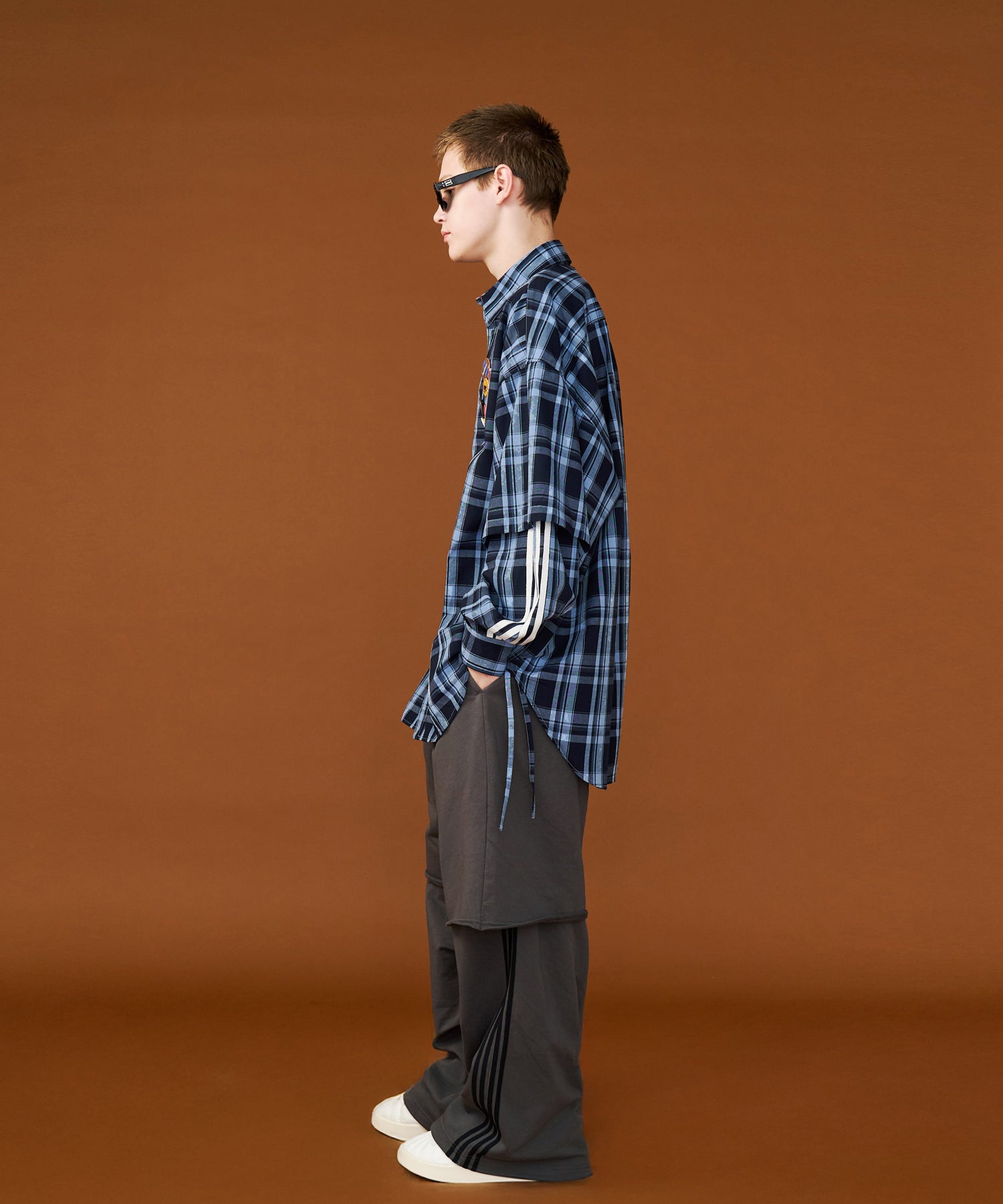CHECK LINE OVER SHIRTS with BADGE – seesew
