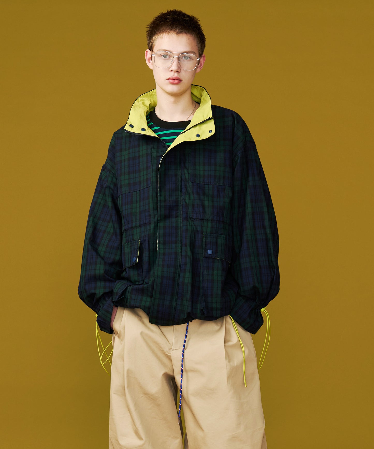 【予約商品】CORD DESIGN CHECK BLOUSON