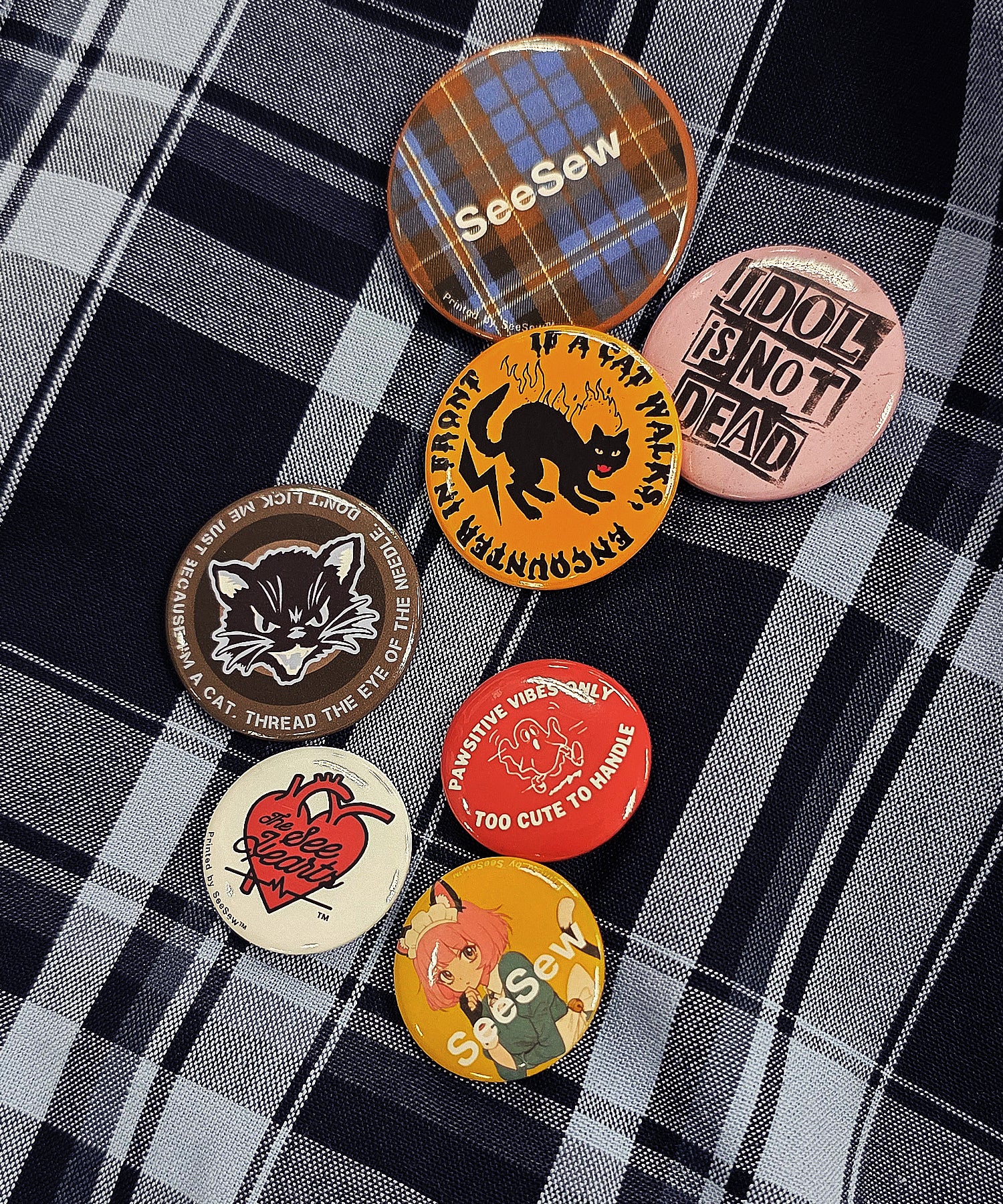 CHECK LINE OVER SHIRTS with BADGE – seesew