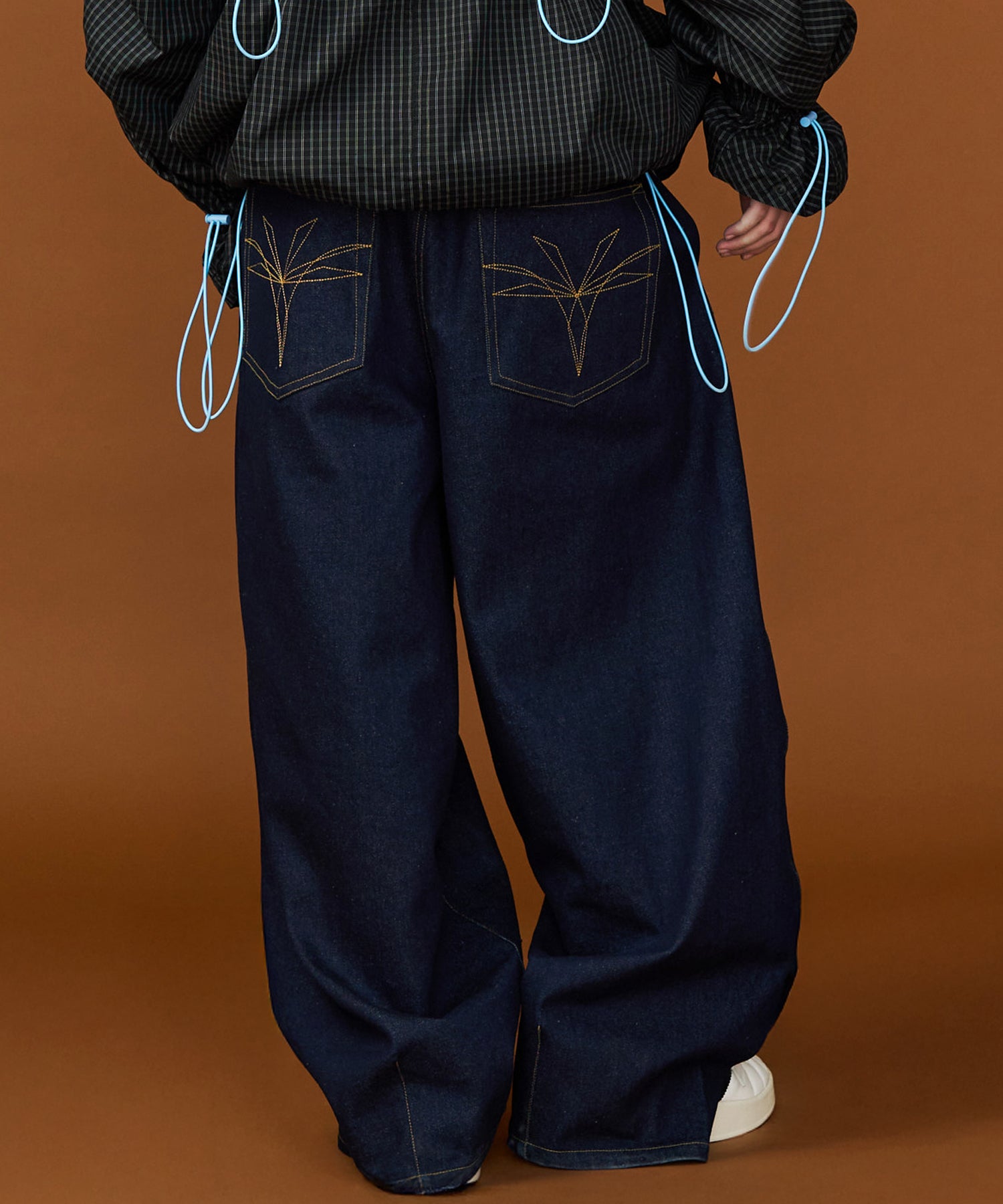DENIM CURVE PANTS – seesew