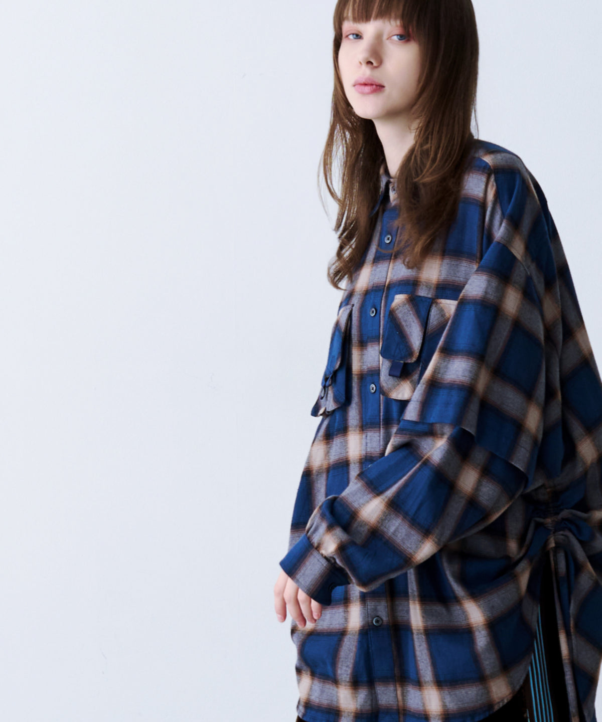 CHECK MULTI POCKET SHIRT