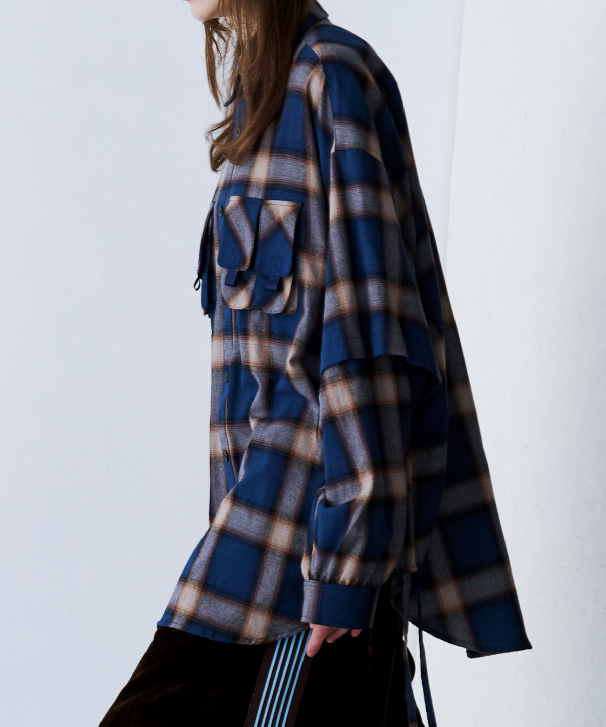 CHECK MULTI POCKET SHIRT