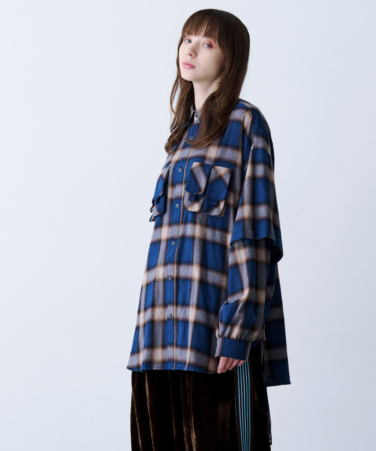 CHECK MULTI POCKET SHIRT