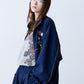 STRIPE MARKED BLOUSON with BADGE