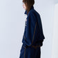 STRIPE MARKED BLOUSON with BADGE