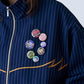 STRIPE MARKED BLOUSON with BADGE