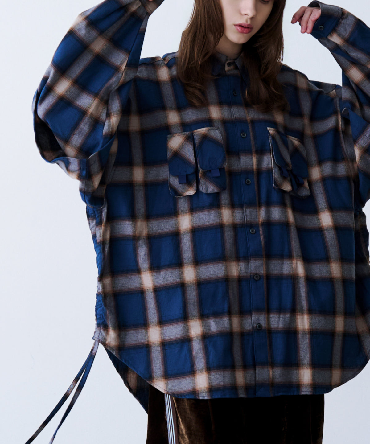 CHECK MULTI POCKET SHIRT