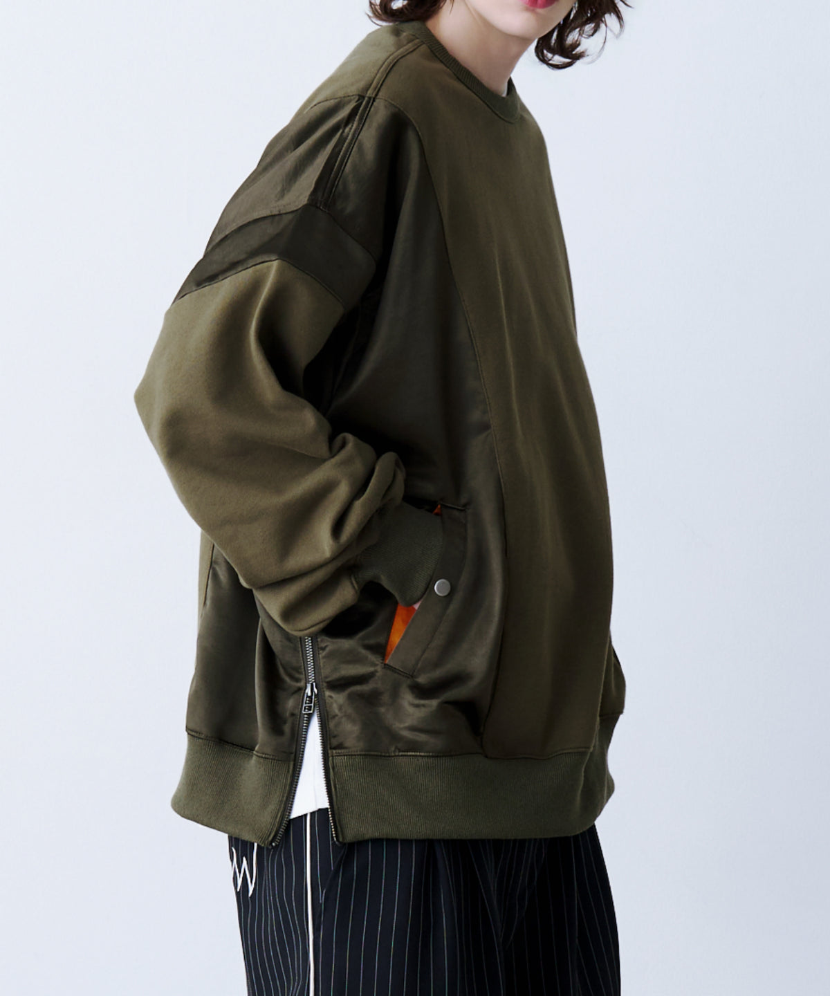 SATIN MIX MA-1 SWEAT