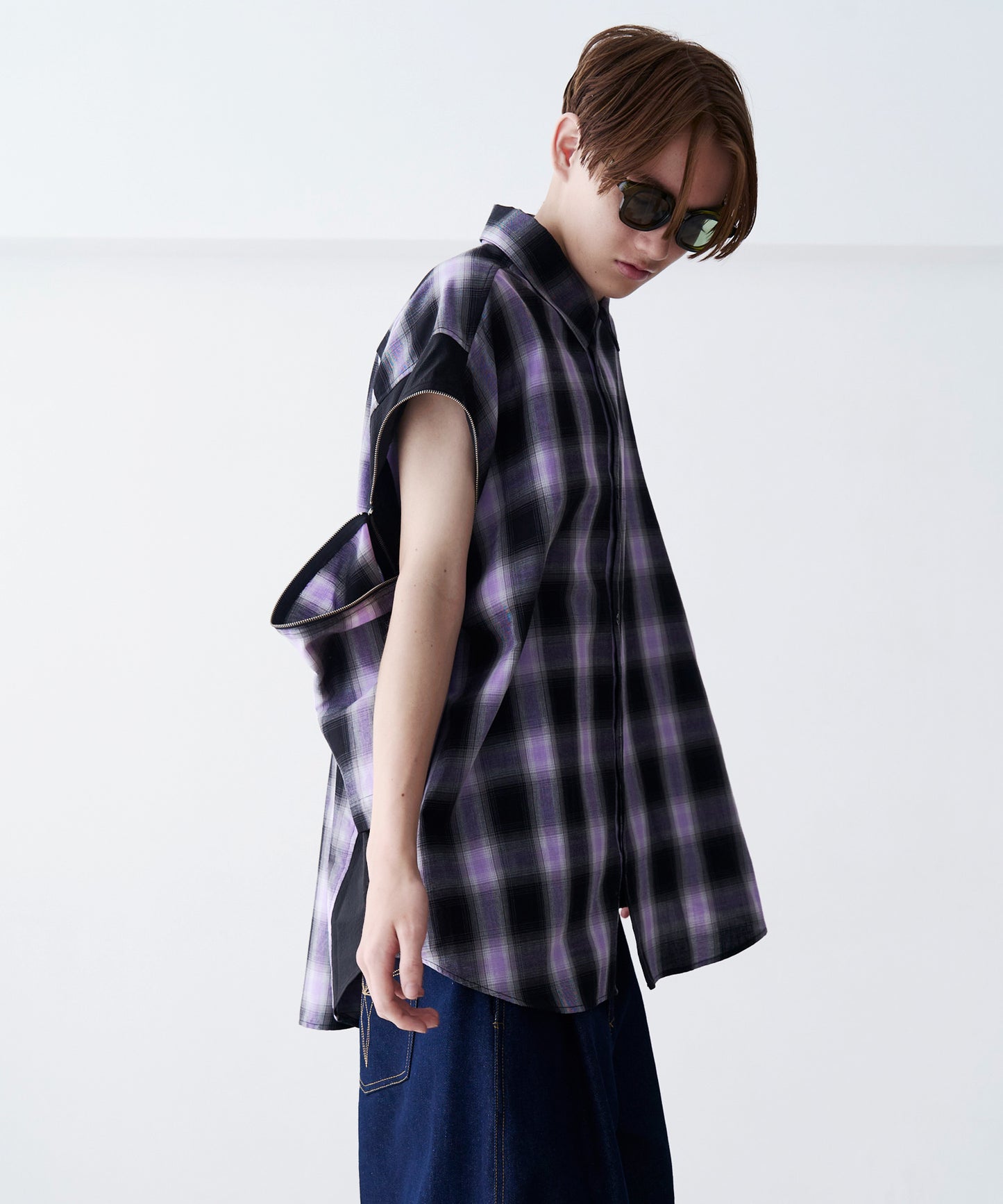 【SALE】2-ZIP CHECK H/S SHIRTS