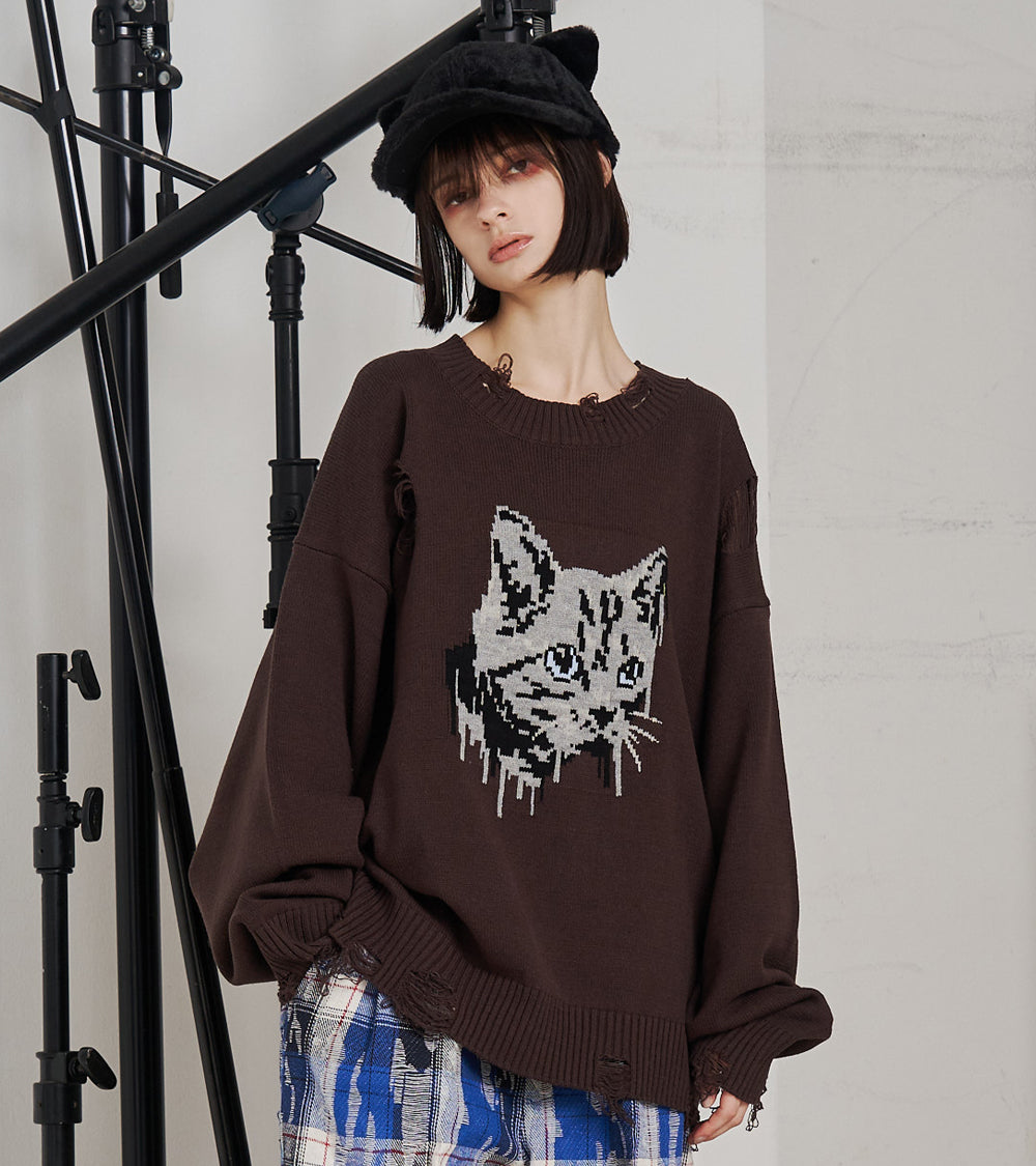 CAT GRAFFITY KNIT