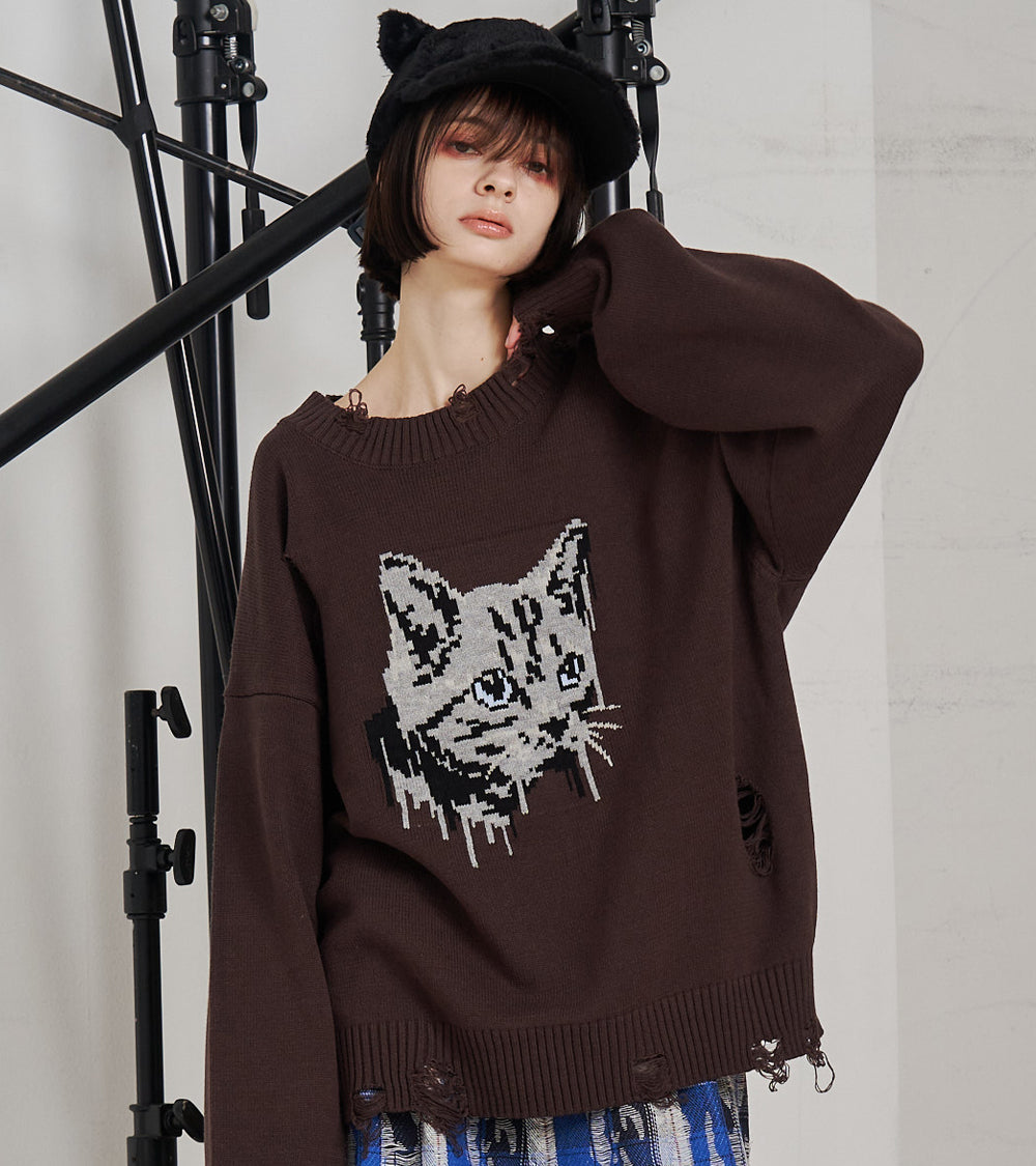CAT GRAFFITY KNIT