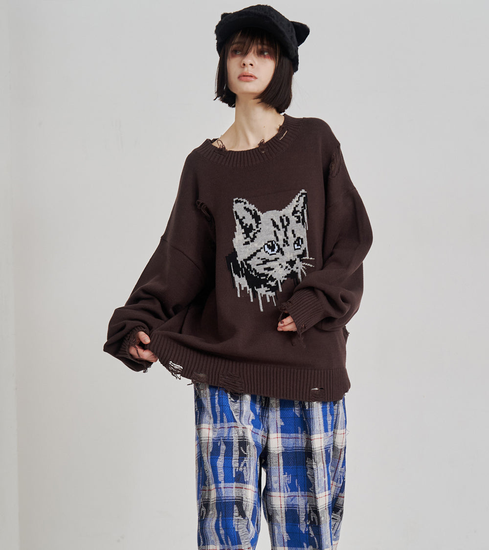CAT GRAFFITY KNIT
