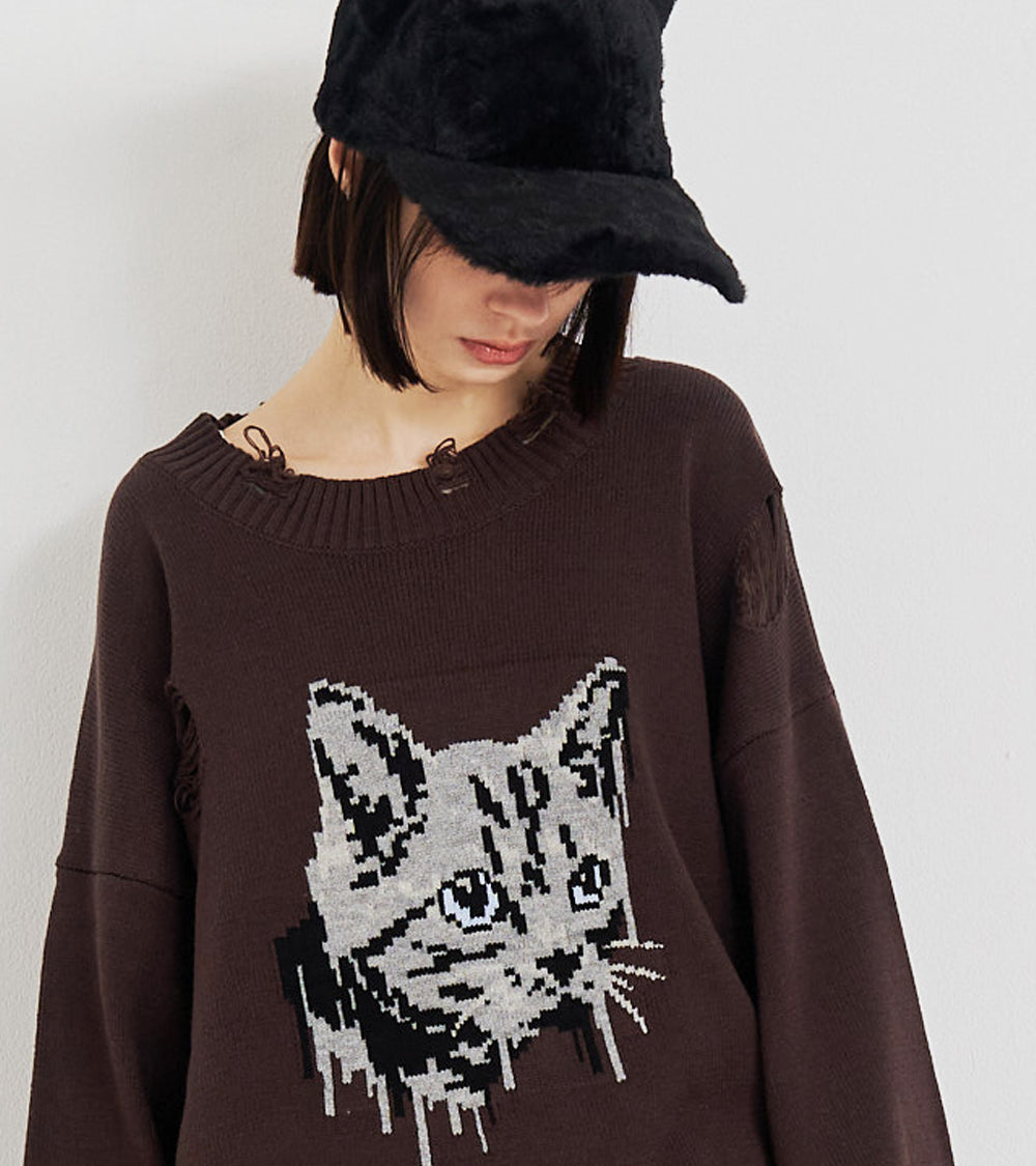 CAT GRAFFITY KNIT