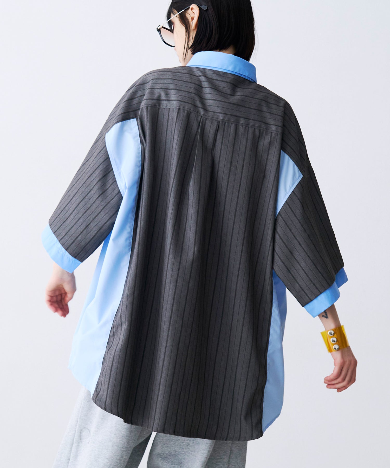 SALE】FAKE BLOCKING H/S SHIRTS – seesew
