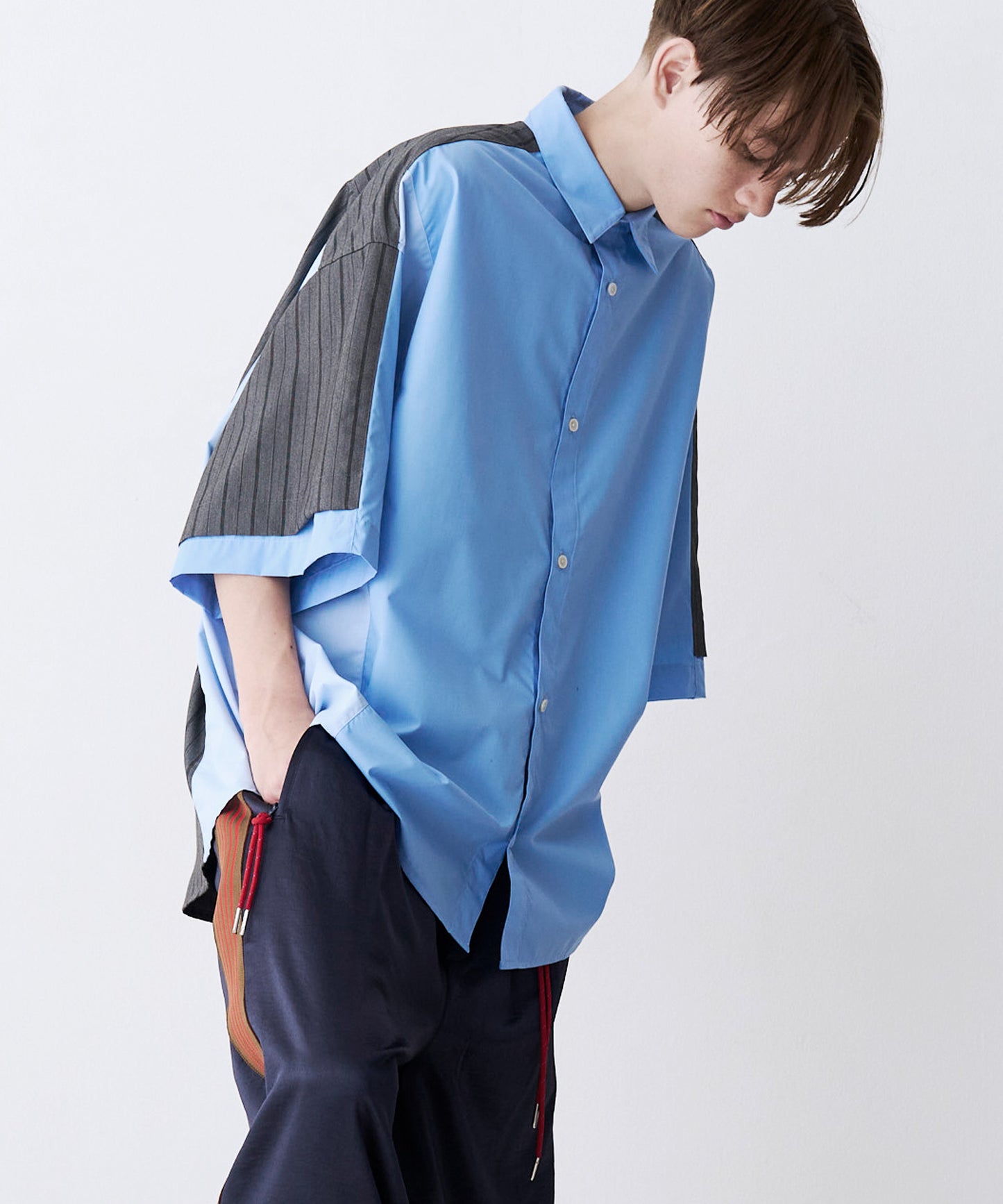 【一部予約】FAKE BLOCKING H/S SHIRTS