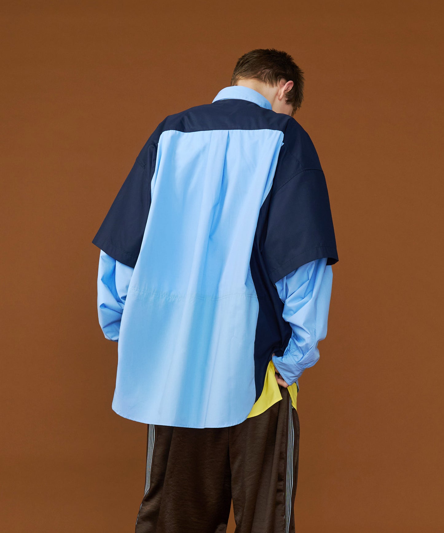 【予約商品】FAKE BLOCKING OVER SHIRTS