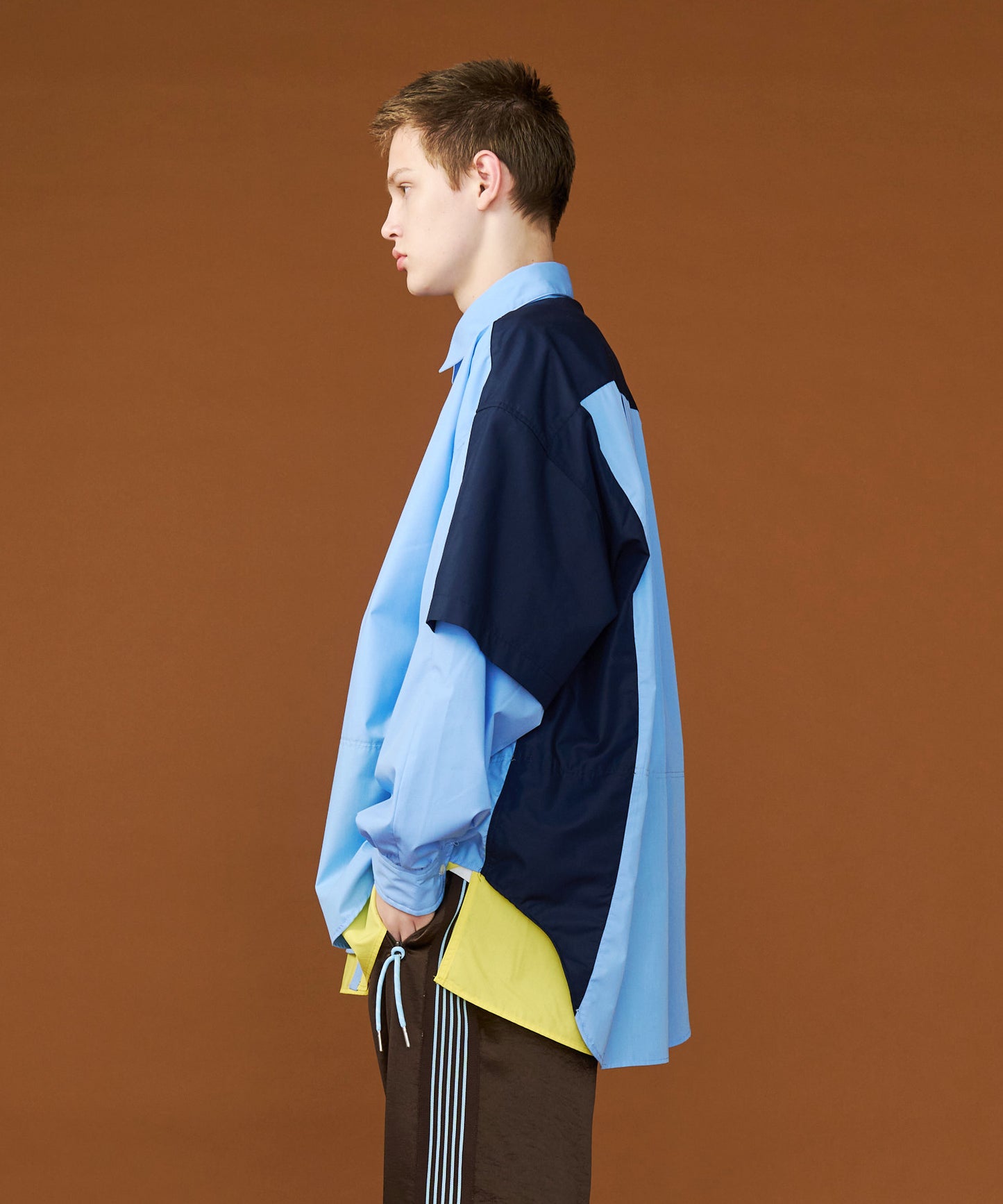 【予約商品】FAKE BLOCKING OVER SHIRTS