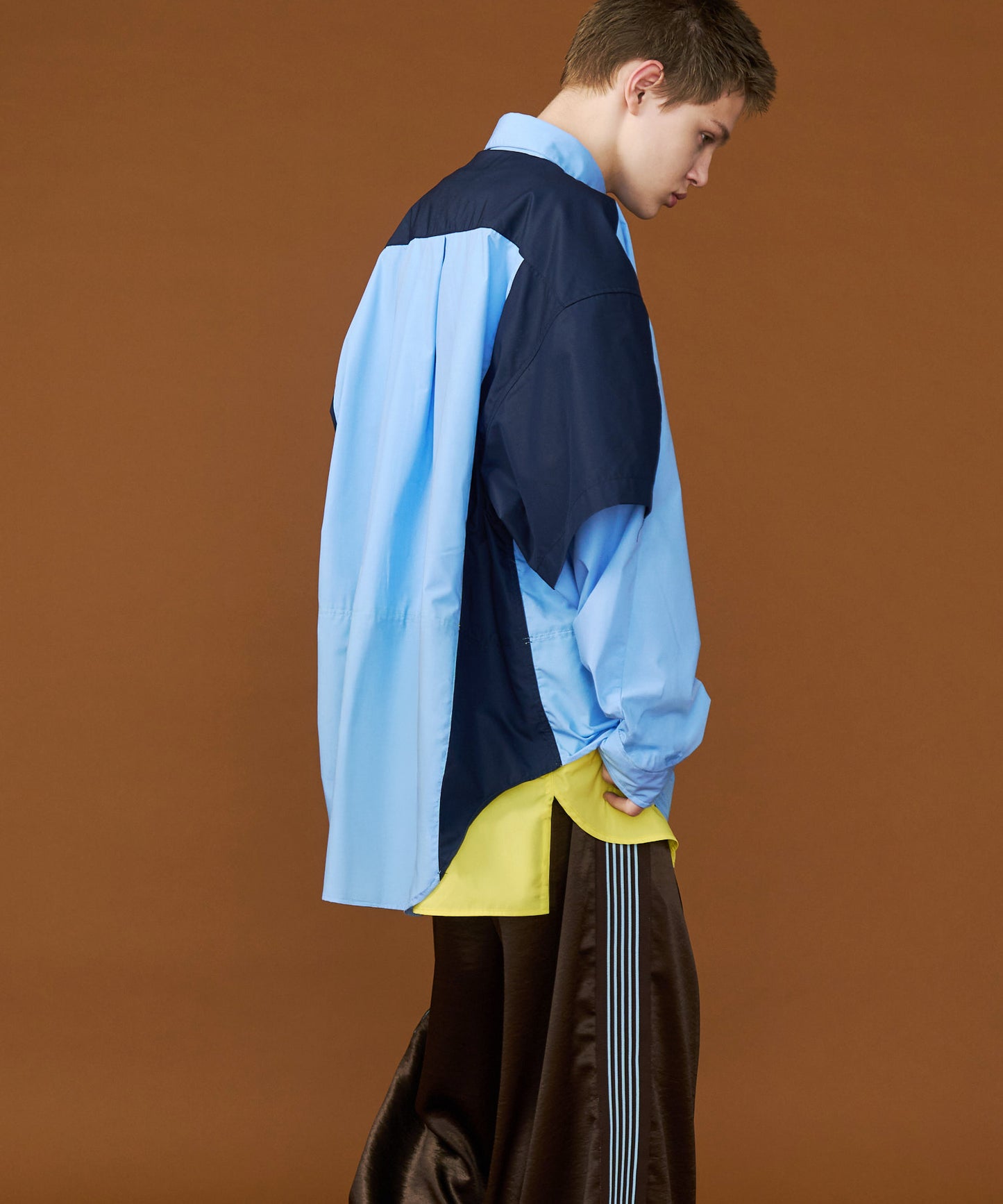 【予約商品】FAKE BLOCKING OVER SHIRTS