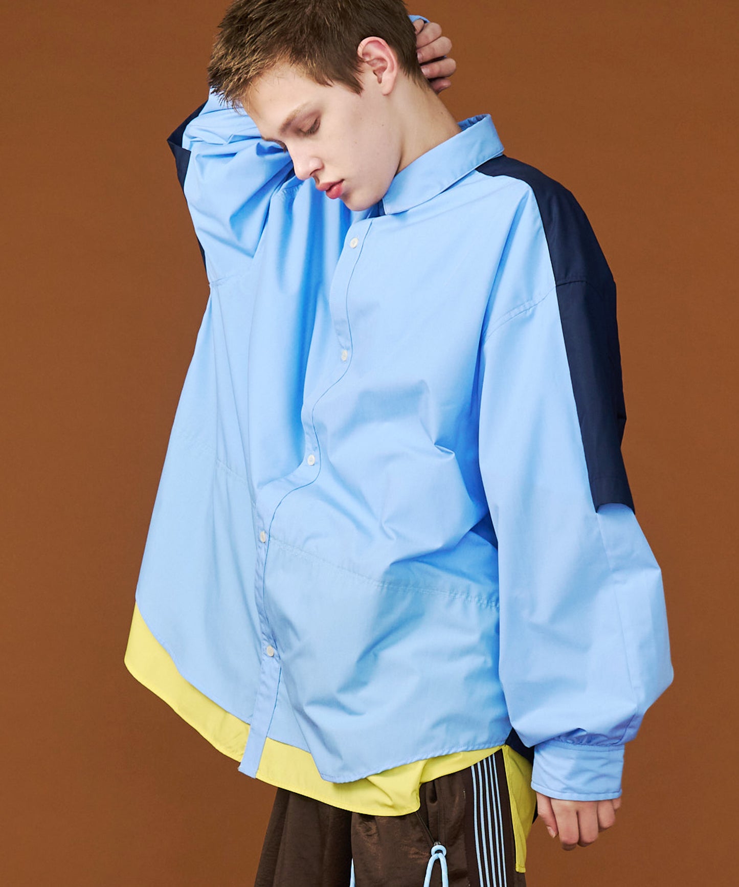 【予約商品】FAKE BLOCKING OVER SHIRTS