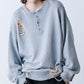 GRUNGE DAMAGE PRINT KNIT