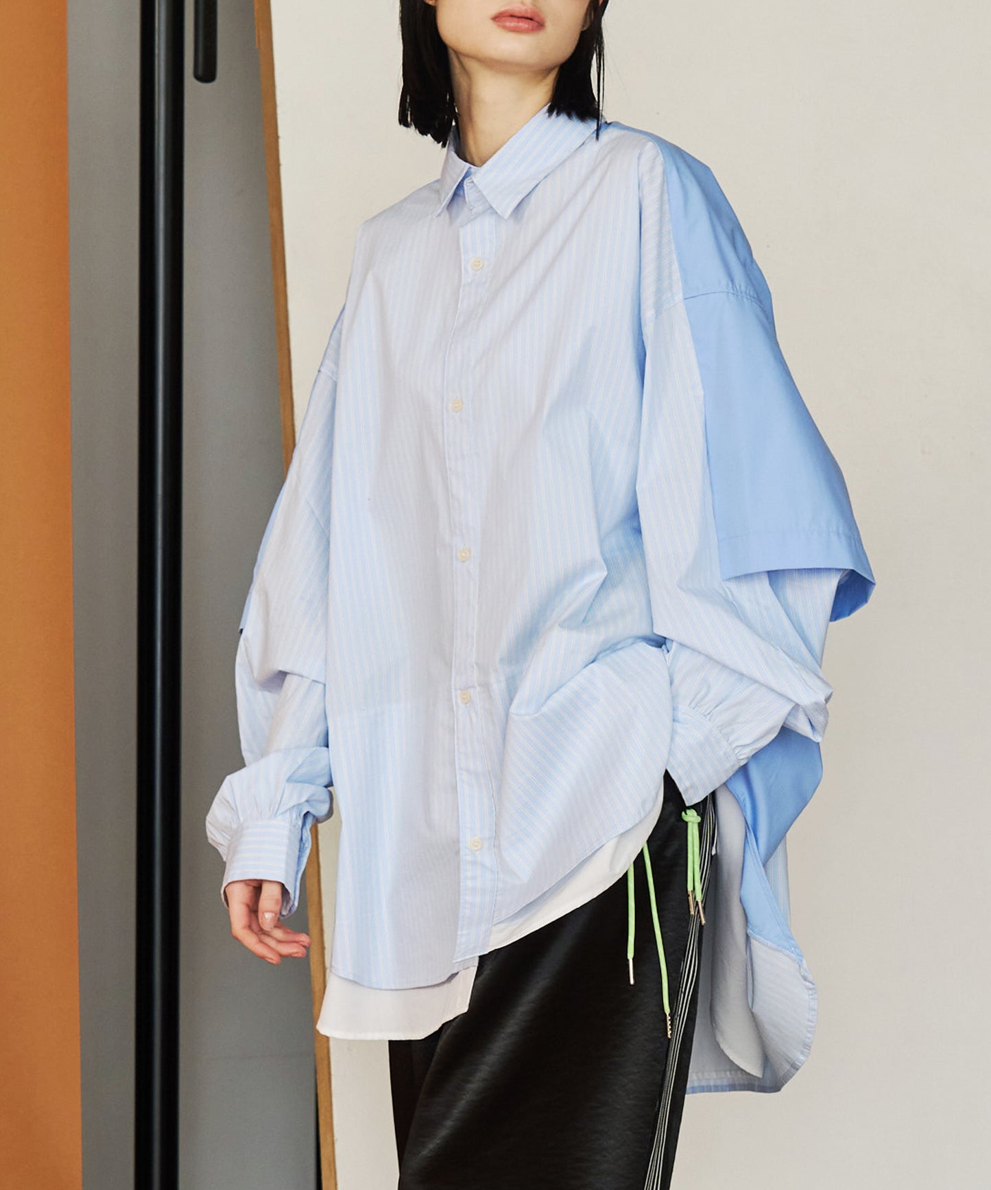 【予約商品】FAKE BLOCKING OVER SHIRTS