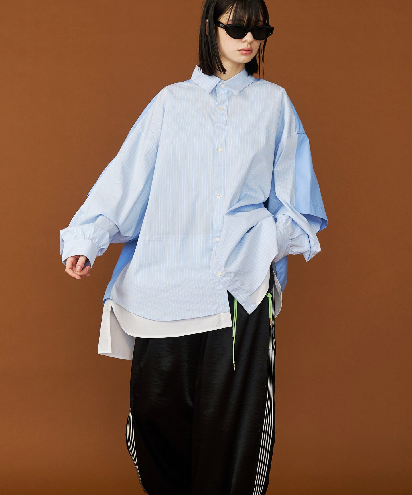 【予約商品】FAKE BLOCKING OVER SHIRTS