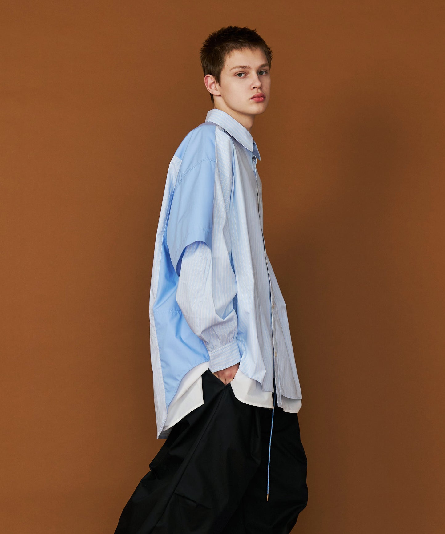 【予約商品】FAKE BLOCKING OVER SHIRTS