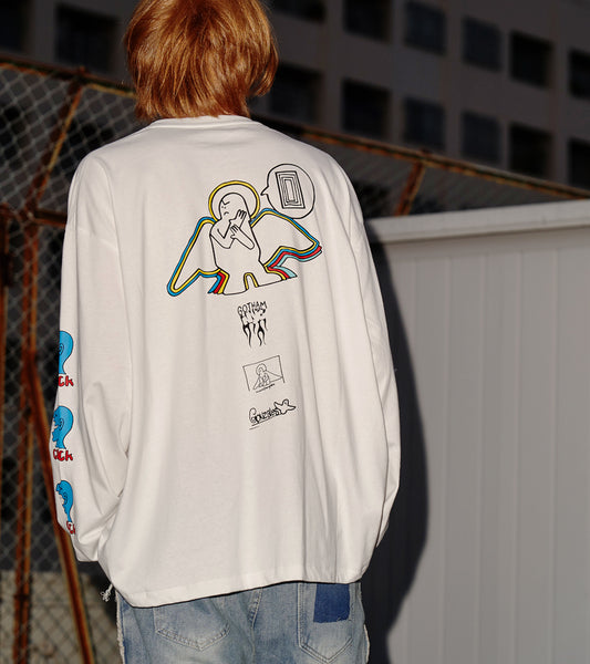 【24AW PRE-ORDER】MARK GONZALES L/S TEE [Click Man]