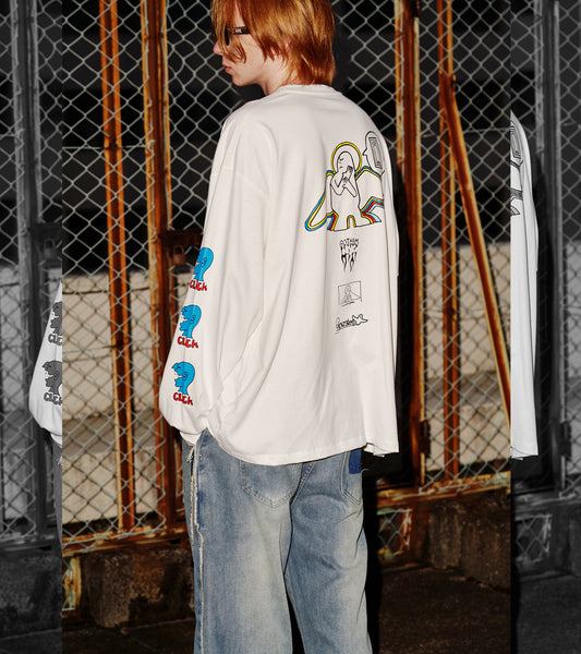 【24AW PRE-ORDER】MARK GONZALES L/S TEE [Click Man]