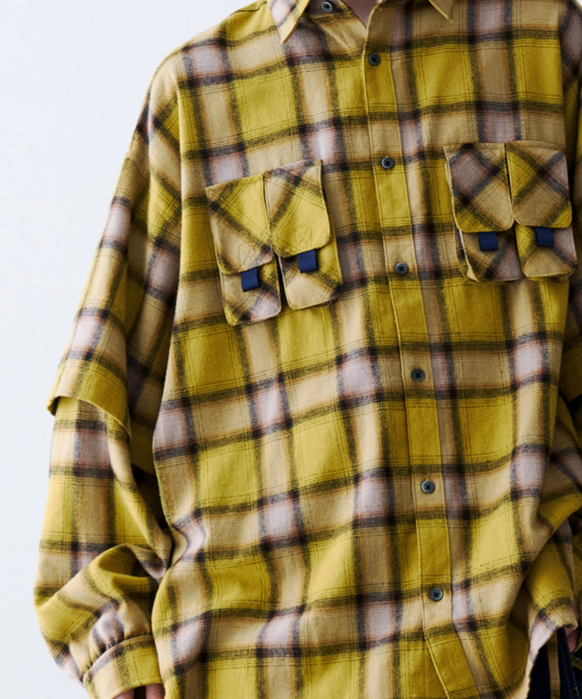 CHECK MULTI POCKET SHIRT