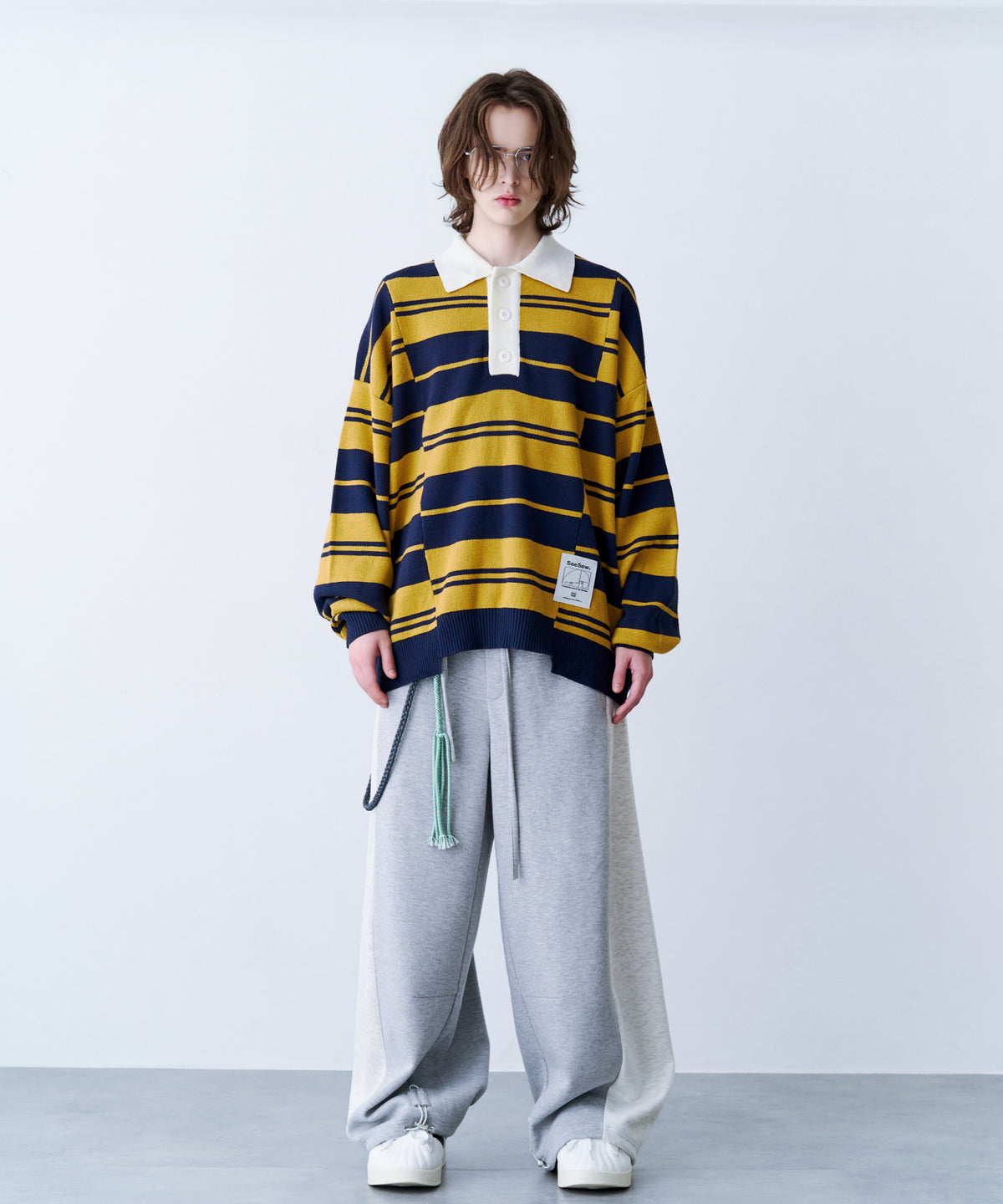 BORDER KNIT POLO