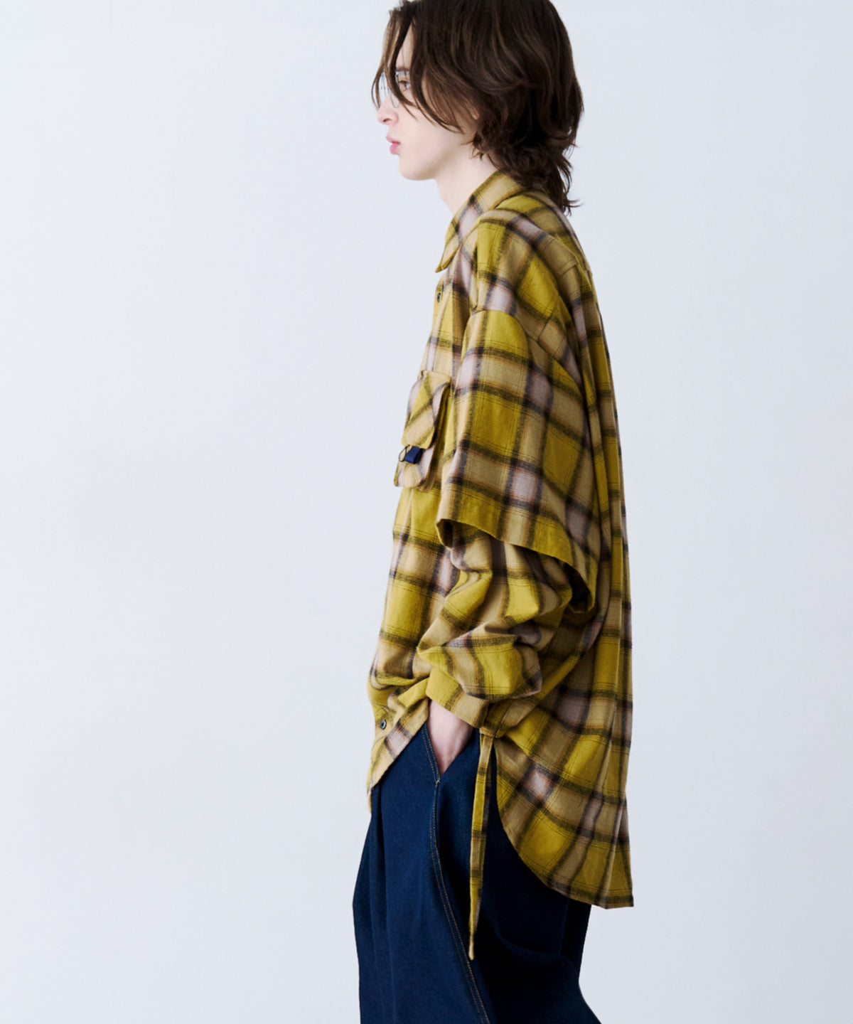 CHECK MULTI POCKET SHIRT