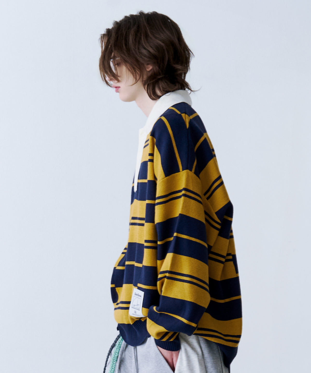 BORDER KNIT POLO